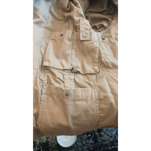 Duluth Trading Co. Brown Canvas Blazer Jacket Coat, LRG, Pockets, Elbow Patches - Picture 12 of 12